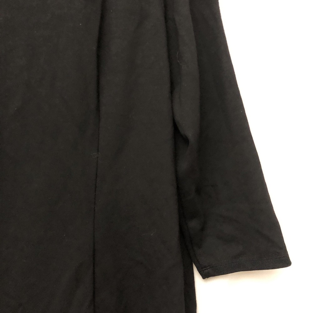 Jones New York Women's Black Two Pocket Gold Buttons 3/4 Sleeve Shirt Dress - 16 - Picture 7 of 11